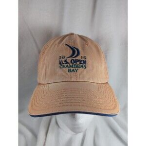 U S Open Hat Men's Adjustable Strap Gold USGA 2015 Cap Chambers Bay